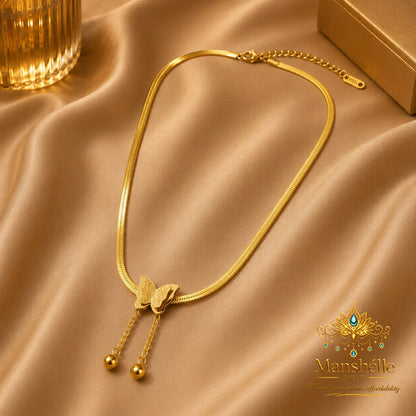 Manshélle Golden Flutter Butterfly Necklace