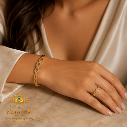 Manshélle Infinity Glow Bangle & Ring Set
