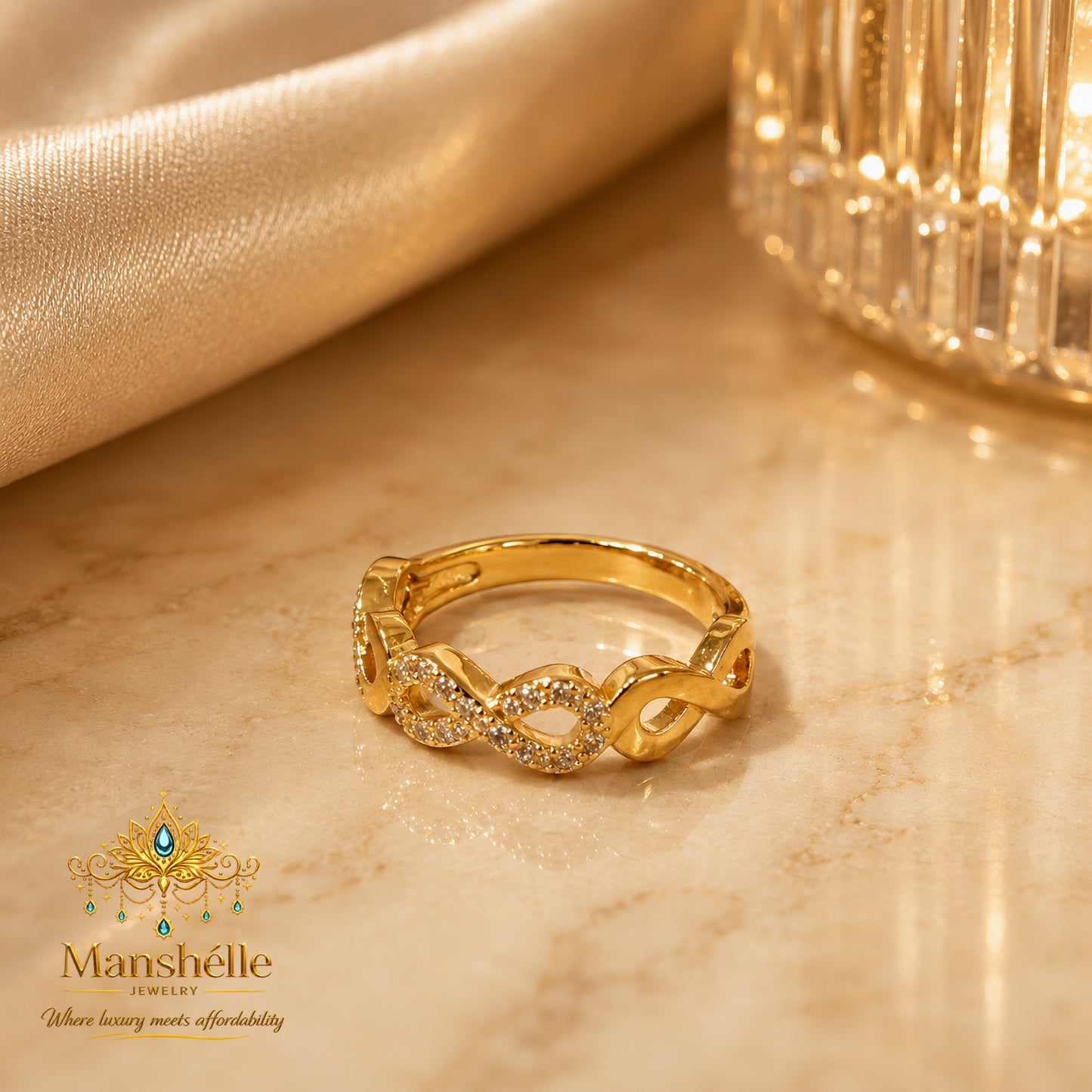 Manshélle Infinity Glow Bangle & Ring Set