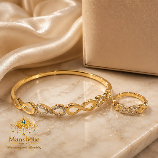 Manshélle Infinity Glow Bangle & Ring Set