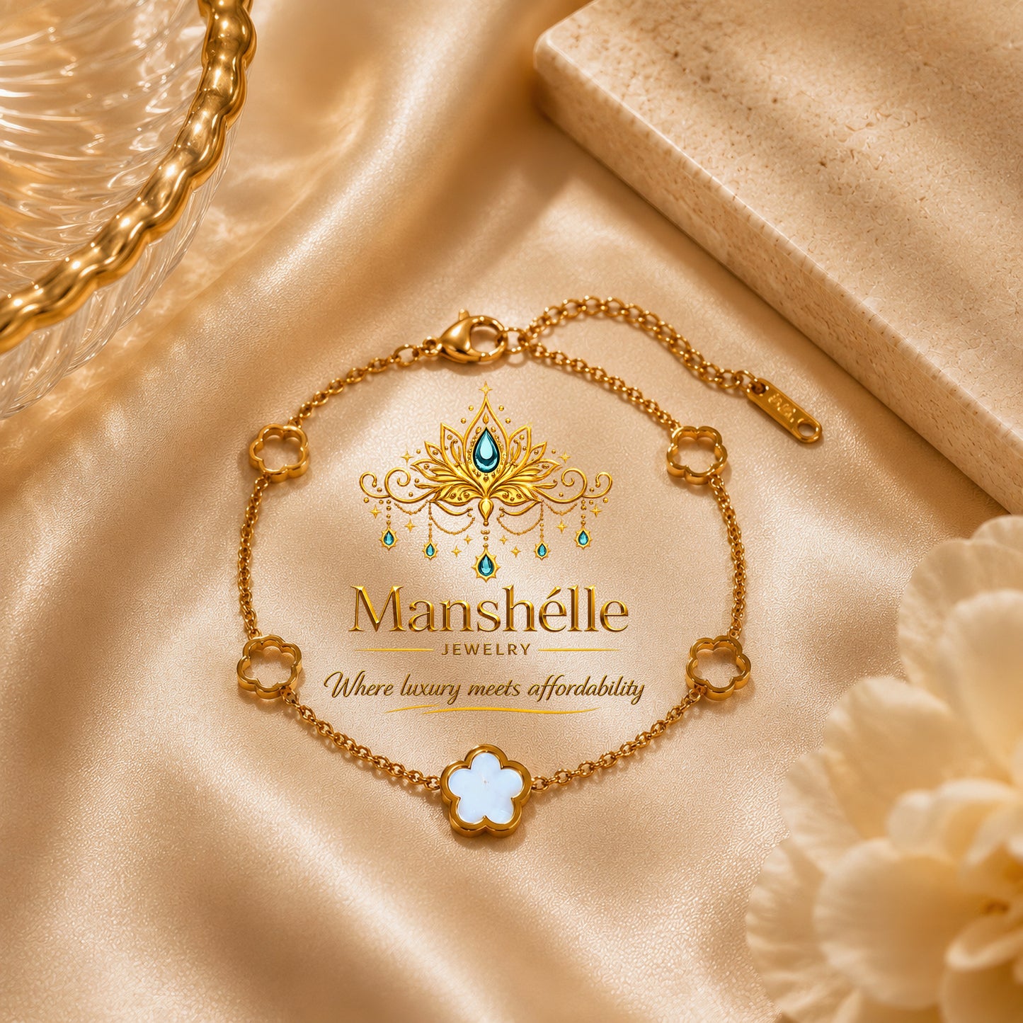 Manshélle Étoile Clover Charm Bracelet