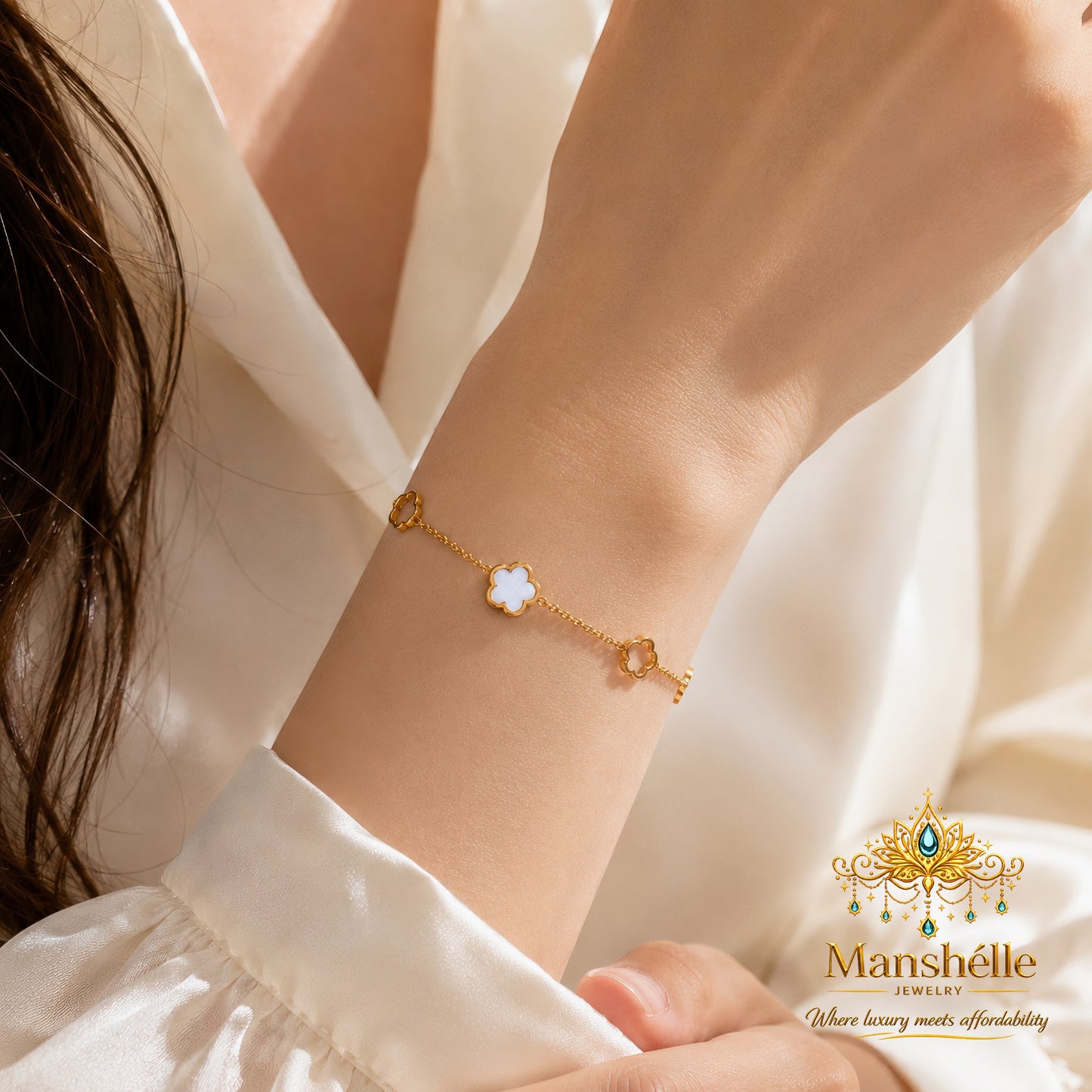 Manshélle Étoile Clover Charm Bracelet